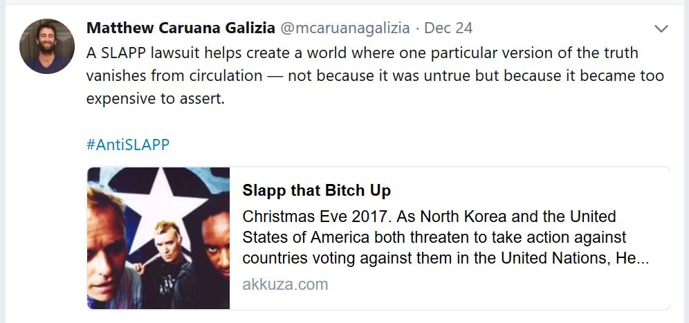 Matthew Caruana Galizia SLAPP