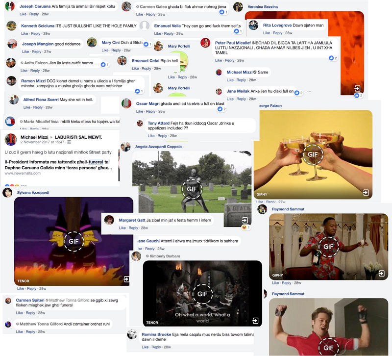 celebrating Daphne Caruana Galizia's assassination