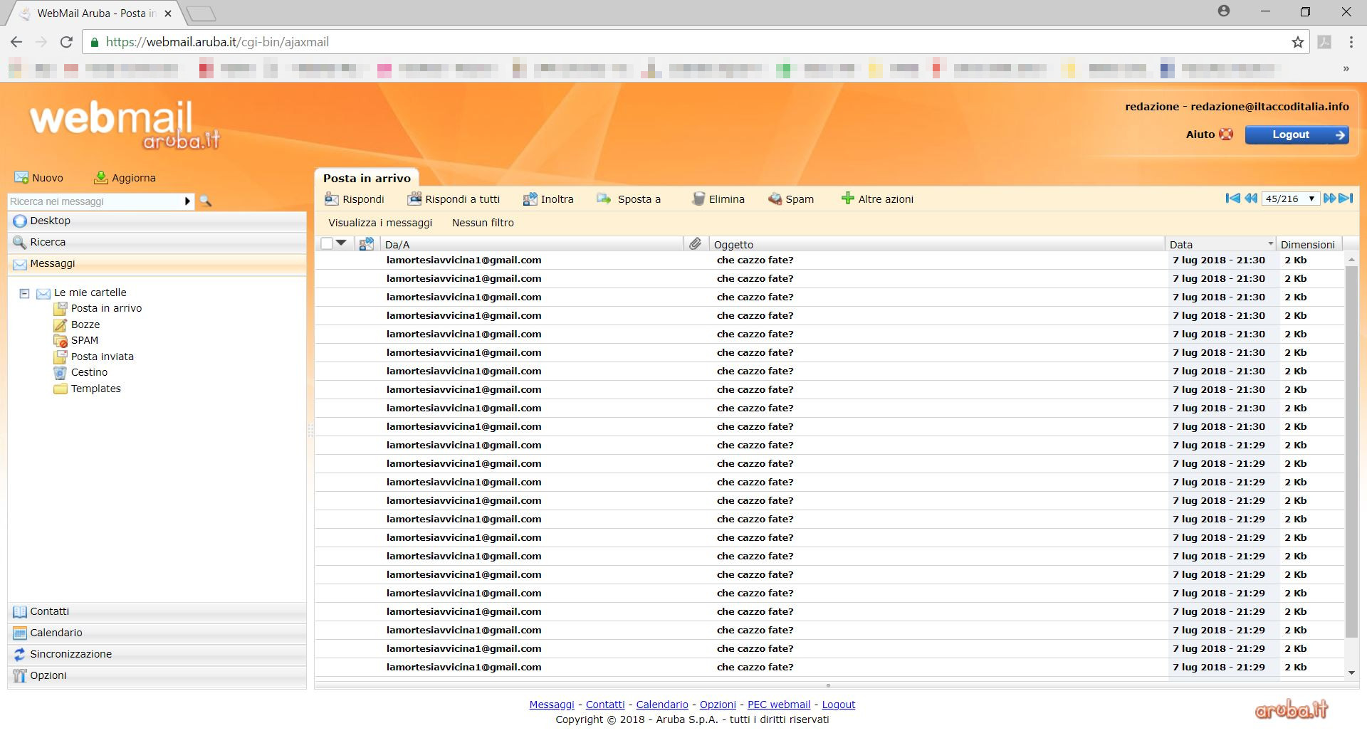 Marilu Mastrogiovanni death threat emails