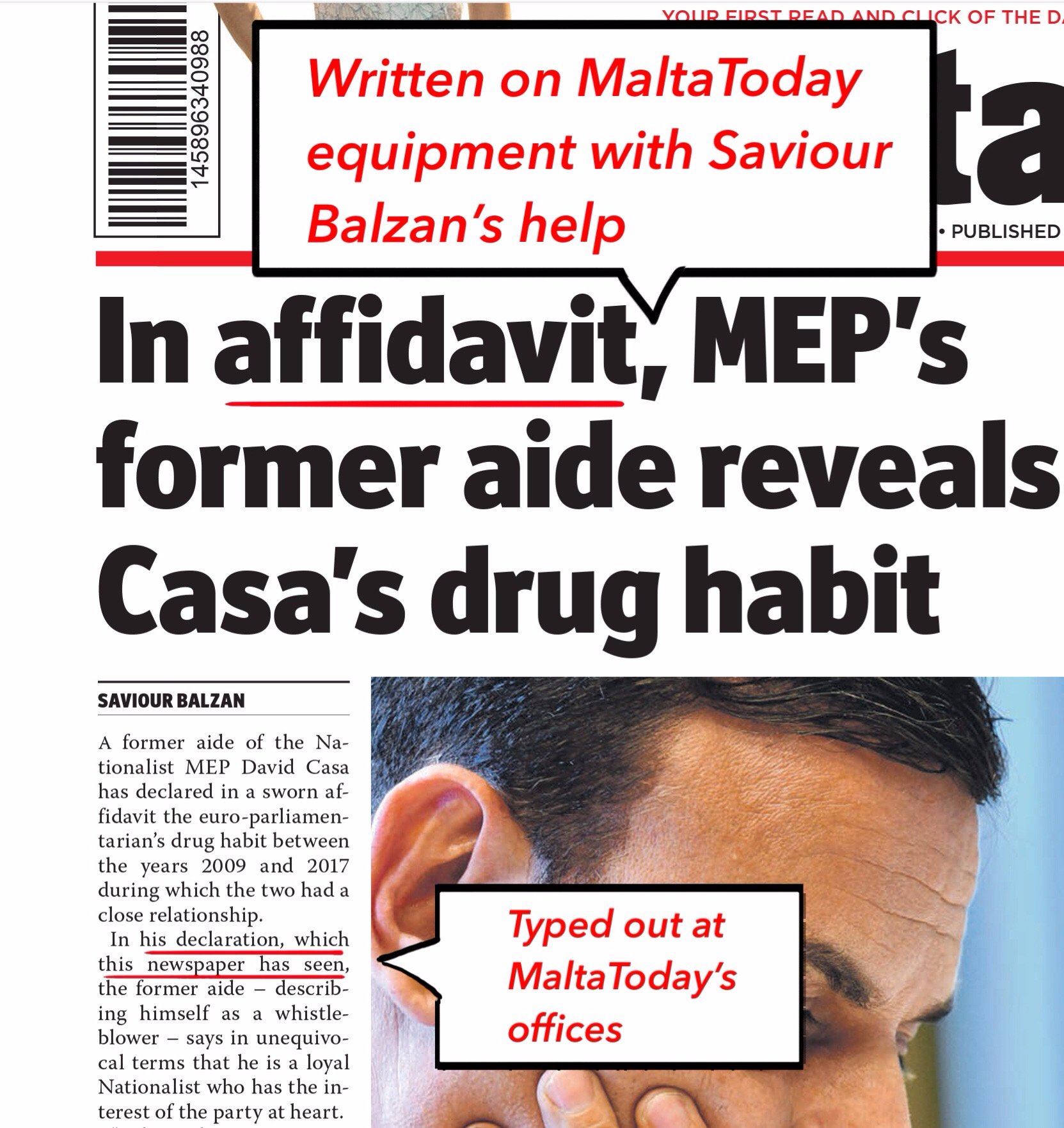 saviour balzan manufactured evidence