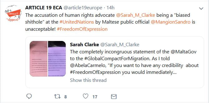 Article 19 Sandro Mangion