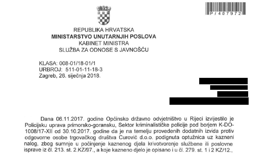 Croatia indictment Kristijan Curavic