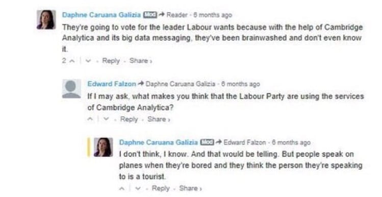 daphne on Cambridge Analytica