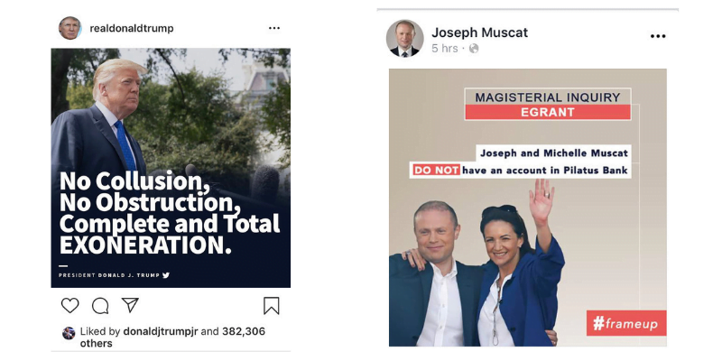 Trump and Muscat No evidence