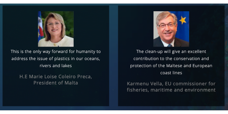 Karmenu Vella and Marie Louise Preca White Flag endorsements