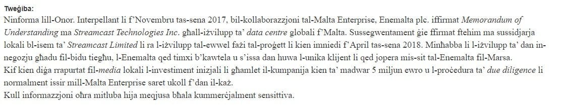 Streamcast PQ Minister Joe Mizzi