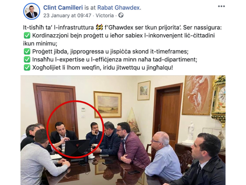 Bigeni and Camilleri at Gozo Ministry 2020