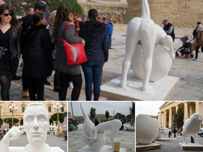The 'art' pieces by Ikona placed around the capital city, Valletta, during the European Capital of Culture.
