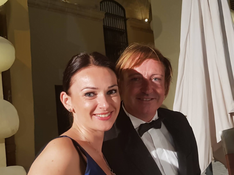 Kristina Arbociute and Patrick Obrien