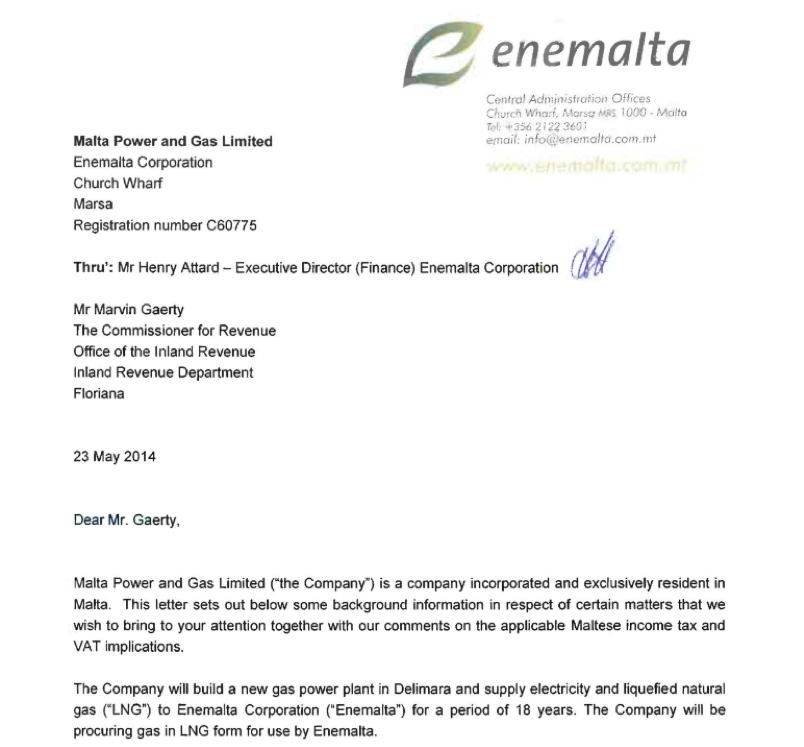Enemalta gas pipeline
