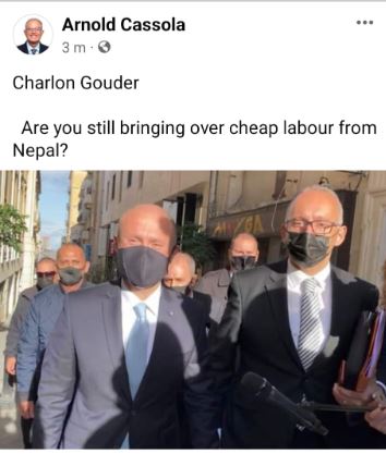 It was independent political candidate Arnold Cassola who started questioning Gouder